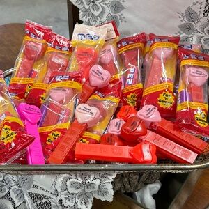 Heart-Shaped Candy Dispensers - Red and Pink